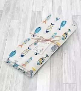 Муслиновая пеленка AmaroBaby Rainbow Рыбки 125х115