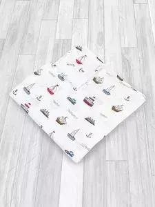Муслиновая пеленка AmaroBaby Rainbow Кораблик 125х115