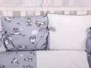 Бортик в кроватку AmaroBaby в 12 предметов Exclusive Soft Collection 101 Барашек