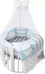 Комплект в кроватку Сдобина в универсальный 17 пр BABY BOO BLUE поплин 100&#037; хлопок 1392