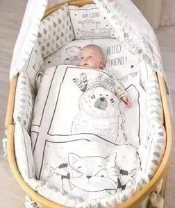 Комплект в кроватку AmaroBaby в 18 предметов Exclusive Creative Collection HAPPY TOGETHER