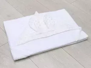 Полотенце AmaroBaby детское с уголком Honey Bunny белый