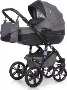 Коляска 2 в 1 Riko 2 в 1 BRUNO NATURAL 07 Carbon (черный)