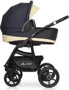 Коляска 2 в 1 Riko Basic 2 в 1 ALFA Ecco 05 графит-бежевый