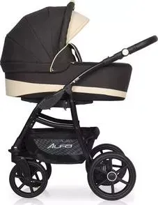 Коляска 2 в 1 Riko Basic 2 в 1 ALFA Ecco 08 коричневый-бежевый
