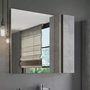 Зеркальный шкаф Comforty Эдинбург 88 бетон светлый (4147981)