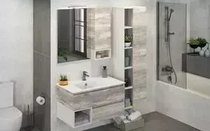 Мебель для ванной Comforty Турин 90 дуб бежевый правая