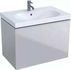 Тумба с раковиной Geberit с Acanto 75 песчаный матовый (500.611.JL.2, 500.622.01.2)
