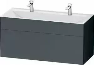 Тумба с раковиной Am.Pm с Inspire 2.0 120 подвесная, графит (M50AFHX1203GM, M50AWPC1201WG)