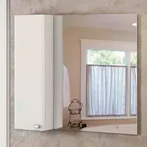 Зеркальный шкаф Comforty Неаполь 100 белый глянец (4139023)