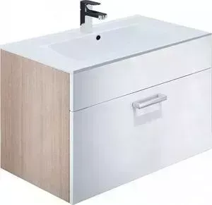 Тумба под раковину IDDIS Mirro 80 белый/дерево (MIR80W2i95)