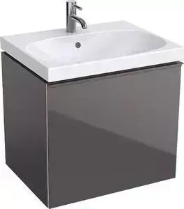 Тумба с раковиной Geberit с Acanto 60 лавовый матовый (500.609.JK.2, 500.620.01.2)