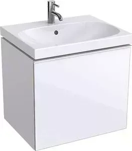 Тумба с раковиной Geberit с Acanto 60 белый глянец (500.609.01.2, 500.620.01.2)