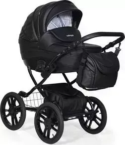 Коляска 2 в 1 Indigo 2 в 1 INDIGO 18 Special Plus 14" Sp 15 (черная кожа)