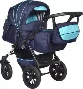 Коляска трансформер Indigo CAPRI PCO Cp 10 (т.синий+бирюзовый)