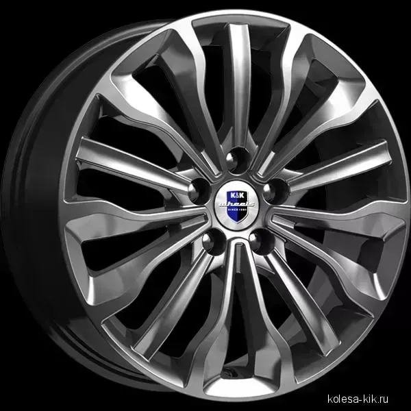 Диск автомобильный КиК Атакама 6.5X17/5X114.3 ET40 D67.1 дарк-платинум