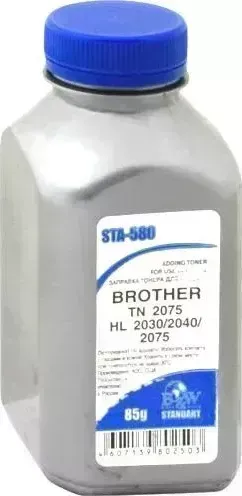 Тонер BROTHER TN 2075/85/2135/75 HL 2030/35/40/75/2140/50/70 (фл. 85г) B&W Standart фас. Россия STA-580