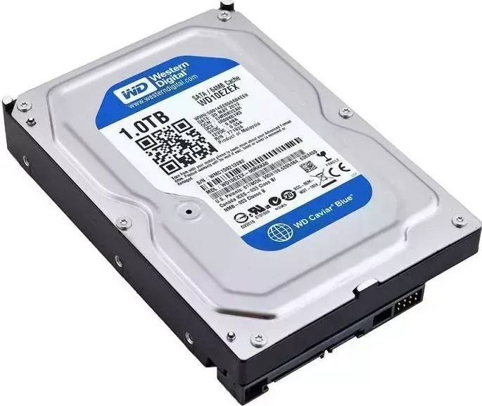 Жесткий диск Винчестер 1Тб Western Digital Caviar Blue WD10EZEX SATA 6Gb/s 7200 об/мин 64 Мб