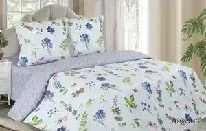 Комплект постельного белья Ecotex Евро с резинкой, поплин, Поэтика Джесика (4660054340611)