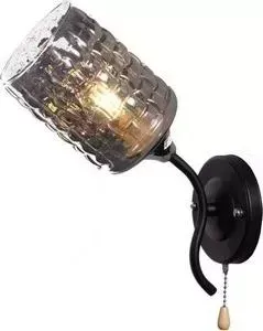 Бра Imex MD.3596-1-W BK+CH 1*60Вт E27