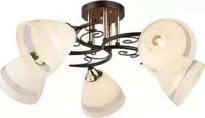Люстра Imex потолочная MD.3202-5-S BK+FGD 5*60Вт Е27