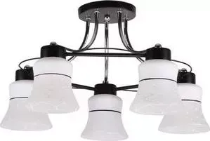 Люстра Imex потолочная MD.51423-5-S BK+CH 5*60Вт E27