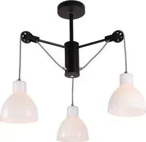 Люстра Imex потолочная MD.1230-3-S BK+CH 3*60Вт E27