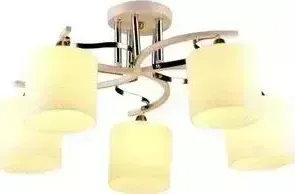 Люстра Imex потолочная MD.3285-5-S CH+WH 5*60Вт E27