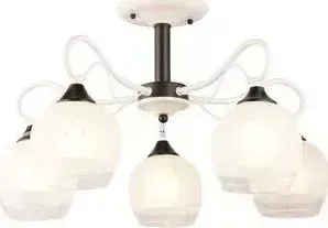 Люстра Imex потолочная MD.0764-5-S WT+BK 5*60Вт Е27