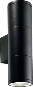 Уличный настенный светильник Ideal Lux Gun AP2 Small Nero
