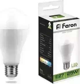 Лампа светодиодная FERON LB-100 25791 E27 25W 4000K Шар Матовая
