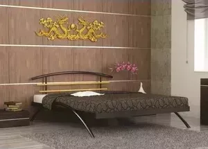 Кровать СТИЛЛМЕТ Сакура черный 140х200