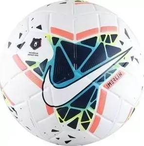 Мяч футбольный Nike Merlin РПЛ SSC3629-100, р. 5, бело-желто-черный-красный