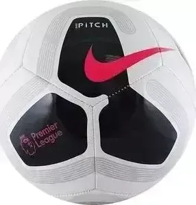 Мяч футбольный Nike Pitch PL SC3569-100, р. 4, бело-черно-розовый