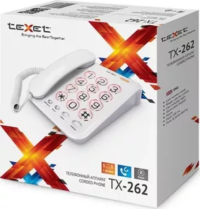 Фото №2 Проводной телефон TeXet TX-262 светло-серый
