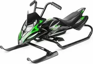 Снегокат Small Rider снегоход Scorpion DUO, две лыжи спереди (черный с зеленым)