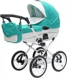Коляска Riko BRUNO ECCO Prestige 15 бирюза-белый
