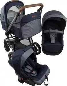 Коляска 3 в 1 Farfello модульная 3 в 1 Zuma Trio Comfort тёмно-синий / dark blue