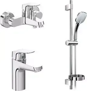 Комплект смесителей Ideal Standard Ceraflex для раковины, ванны, душевой гарнитур (B2189AA)