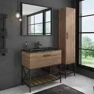Зеркало Comforty Бредфорд 90 черный (4147988)