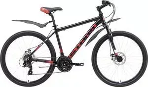 Велосипед STARK 19 Indy 26.1 D чёрный/красный/белый 18"