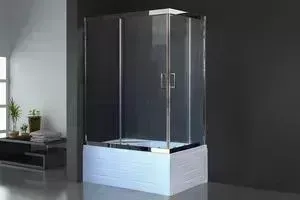 Душевой угололок Royal Bath BP 80x120 прозрачный, хром левый (RB8120BP-T-CH-L)