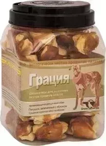 Лакомство GreenQZin Грация сушеное куриное мясо на яблоке 600 г
