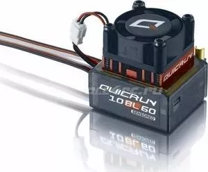 Бесколлекторный сенсорный регулятор HobbyWing QuicRun-10BL60 для автомоделей масштаба 1/10 красный - HW-QuicRun-10BL60