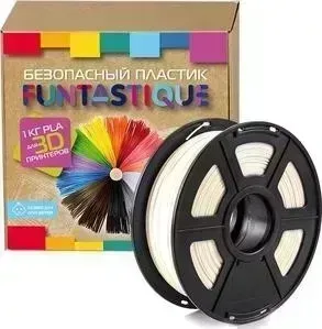 Пластик в катушке для 3D принтера Funtastique PLA-1KG-NC натуральный
