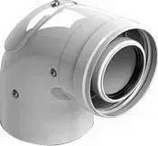 Отвод STOUT 90 градусов диаметр 60/100 м/п с ревизией PP-FE (SCA-8610-010090)