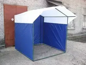 Палатка Митек Домик 3,0х1,9 (разборная)(синий/желтый)