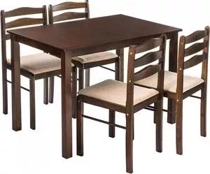 Обеденная группа Woodville Starter (стол и 4 стула) oak/beige