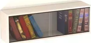 Книжная полка ТД Ная ПКС-1 дуб беленый со стеклом