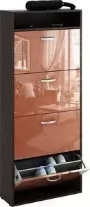 Обувница МАСТЕР Милан-27 глянец (венге - терракотовый) МСТ-ОДМ-27-ВЕ-ГЛ